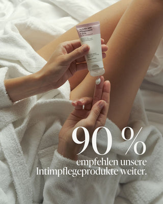 90 % empfehlen unsere Intimpflegeprodukte weiter.