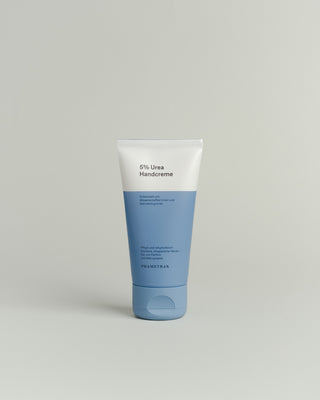 Blau weiße Tube der Phametra Cosmetics Handcreme